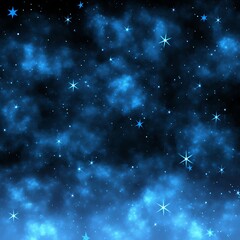 blue nebula with stars.