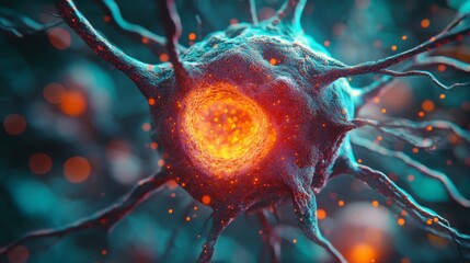 Poster - An engaging abstract scene with radiating particles and light effects