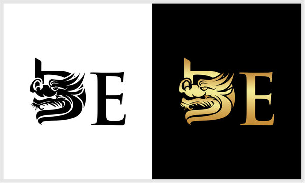 vector dragon letter D logo d...
