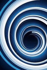 Poster - Abstract Blue and White Spiral Design Illustration