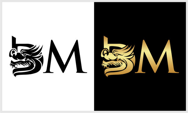 vector dragon letter D logo d...