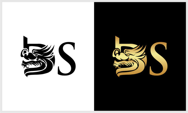 vector dragon letter D logo d...