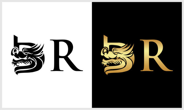 vector dragon letter D logo d...