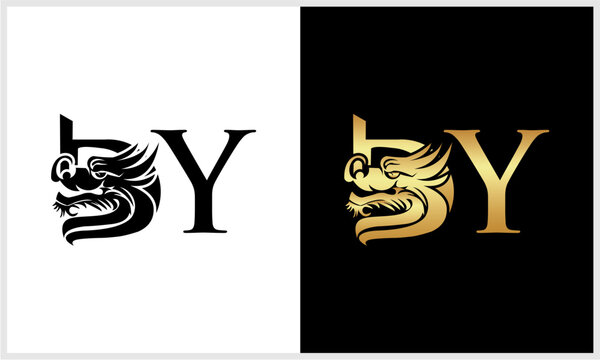 vector dragon letter D logo d...