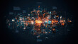 © Worakit - futuristic smart city network with glowing energy grids, data flow, and interconnected systems, showcasing advanced technology and urban