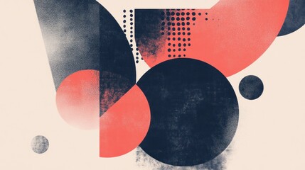 Poster - Abstract Geometric Design Featuring Circles and Dots