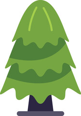 Poster - simple vector illustration of a fir tree, isolated on white background
