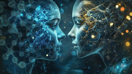 Poster - Two Digital Faces Connected by Neural Networks