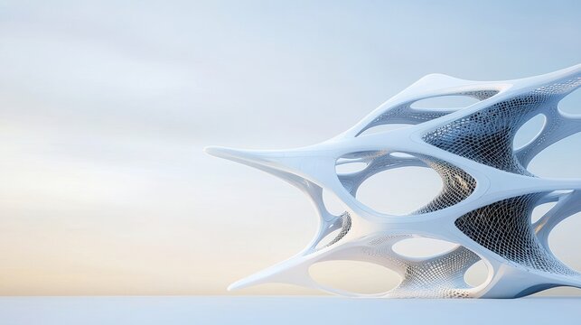 Abstract White Organic Structure