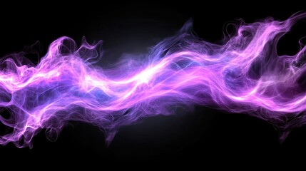 Wall Mural - Ethereal purple and pink abstract wave of energy