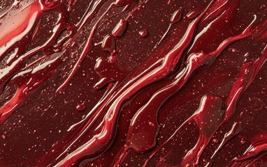 A deep red wine splash with liquid splattering out in dynamic patterns.