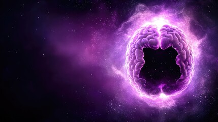 Wall Mural - Cosmic Brain: A Glimpse into the Universe of Thought