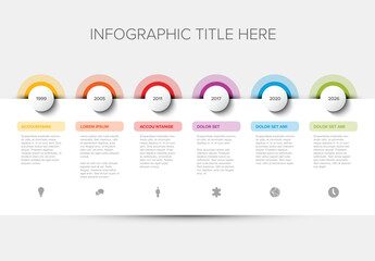 Poster - A colorful timeline infographic on a white background, highlighting key milestones. Sections with vibrant colors for visual emphasis are included.