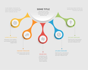 Poster - A colorful infographic features five branches with icons and informational text. Each branch is uniquely colored, highlighting different concepts with icons and text for clarity.