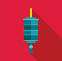 Poster - blue cylindrical paper lantern casting a warm glow, adding a touch of traditional charm to a festive