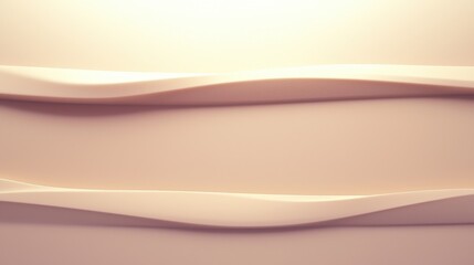 Poster - Organic wave patterns in mocha mousse colors contemporary interior design warm atmosphere minimalist viewpoint