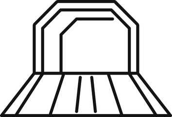 Poster - tunnel road leading into the unknown, symbolizing new beginnings and opportunities