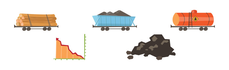 Poster - Natural and Land Resources Object and Element Vector Set