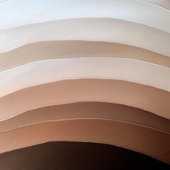 Poster - Dynamic waves of cocoa beige and chestnut brown design overlapping mousse texture soothing visuals