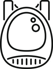 Poster - Smart speaker assistant device with futuristic design playing music and waiting for voice commands
