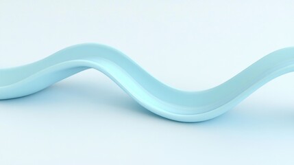 Poster - Abstract Light Blue Wave Form Design