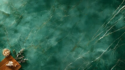 Poster - Mesmerizing Green Marble Texture with Natural Abstract Patterns  Detailed and grungy surface with organic geometric designs and granular appearance