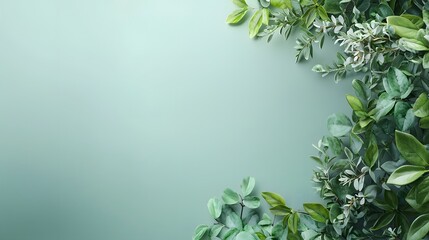 Poster - Vibrant Green Foliage Natural Background with Botanical Leaves and Lush Verdant Ecology  Tranquil and Peaceful Scene of Flourishing Plants and Vegetation in Pristine Environment