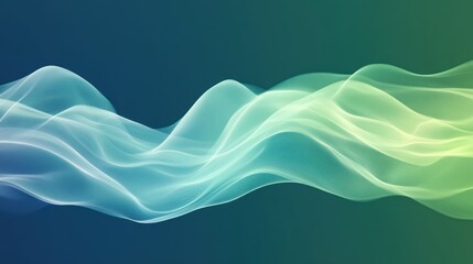 Poster - Abstract teal green wave energy flow background