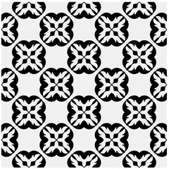 Seamless pattern with repeating abstract shapes.Black and white texture.Design element for prints, decoration, cover, textile,wallpaper, background, wrapping paper, clothing, fabric, package, cards.