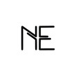 © abstyls - NE monogram logo design letter text name symbol monochrome logotype alphabet character simple logo