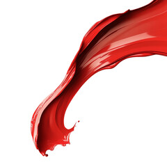 Poster - A dynamic image showcasing a vibrant red liquid splash against a stark black background, exhibiting a sense of motion and energy.