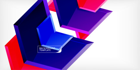 Aufkleber - Vector 3d arrow techno design template