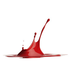 Aufkleber - A vibrant red paint splash impacting a surface creates a dynamic and visually striking image.
