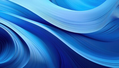 Poster - Abstract background featuring flowing shapes in various shades of blue, creating serene and calming atmosphere