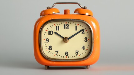 Orange vintage alarm clock