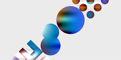 Wall Mural - Circles and triangles modern art. Vector Illustration For Wallpaper, Banner, Background, Card, Book Illustration, landing page