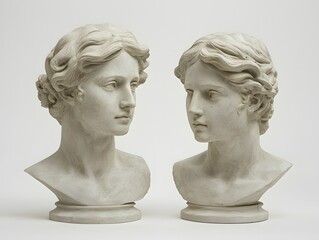 Elegant Marble Busts Showcasing Refined Heritage