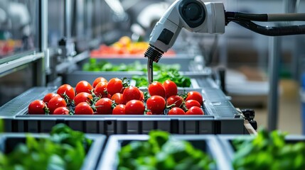 Poster - Robotic Arm Harvesting Fresh Tomatoes in a Modern Indoor Vertical Farm System
