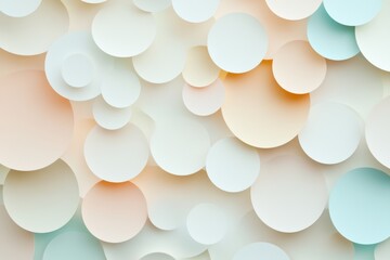 Poster - Pastel paper circles background texture overlay