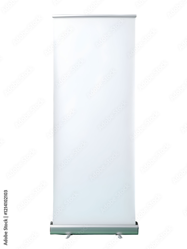 Blank roll up banner isolated on transparent background. Cut out png ...