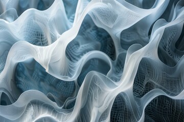 Fototapete - Abstract background forming a wavy pattern with depth of field, useful as web banner or header