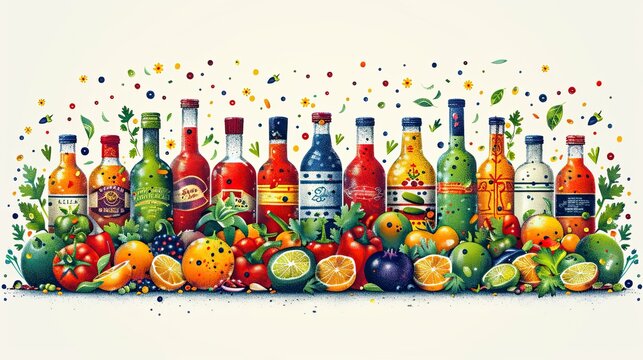 A chili recipe competition reveals secrets in this flat design culinary showdown illustration