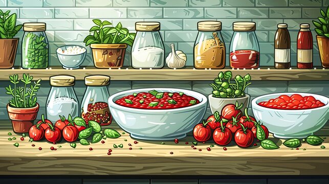 A chili recipe competition reveals secrets in this flat design culinary showdown illustration