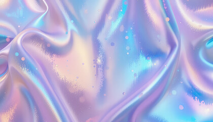 Poster - Soft and shimmering fabric displays a blend of pastel colors, featuring an iridescent quality that captures light beautifully