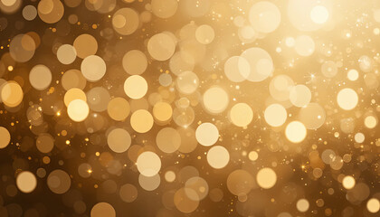 Poster - Soft golden bokeh lights illuminate a festive atmosphere, creating a warm and enchanting backdrop in an elegant setting during the evening hours