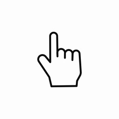 Poster - Hand click cursor icon vector sign