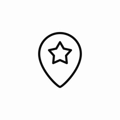 Poster - Location star favorite icon vector sign