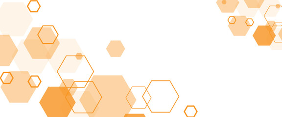 Poster - Geometric abstract background with simple hexagonal elements. Medical, technology or science design
