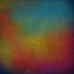 Poster - Mesmerizing concentric circles in a vibrant rainbow gradient. This abstract design evokes a sense of energy, rhythm, and movement. Perfect for projects needing a bold and colorful graphic.
