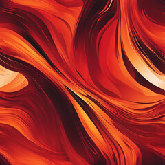 Poster - Vivid abstract background with swirling red and orange hues, creating a dynamic and energetic visual. Perfect for designs needing a bold and fiery feel.